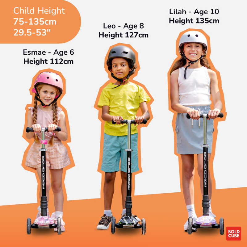 BOLDCUBE Kids Astro Dream Big 3 Wheel Scooter 5+ years