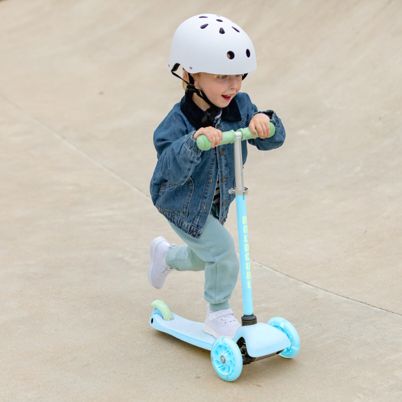 BOLDCUBE Kids Blue & Green Teeny 3 Wheel Scooter 2-5 years