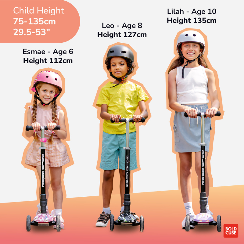 BOLDCUBE Kids Candy Floss Big 3 Wheel Scooter 5+ years