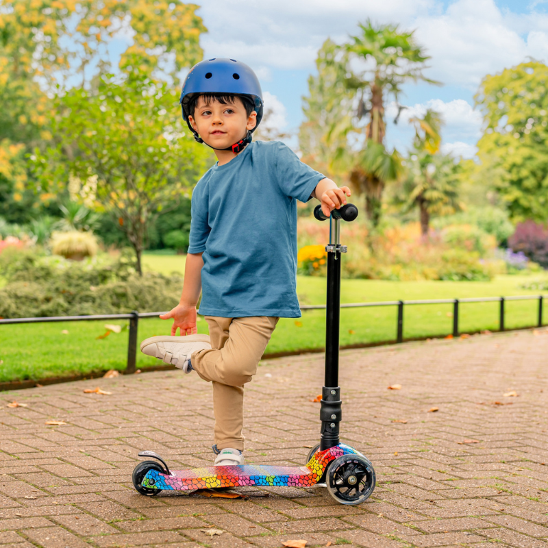 BOLDCUBE Kids Crystal Rubix Big 3 Wheel Scooter 5+ years