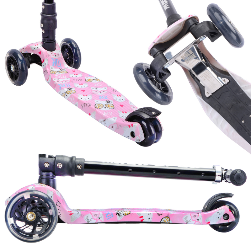 BOLDCUBE Kids Kitty Love Big 3 Wheel Scooter 5+ years