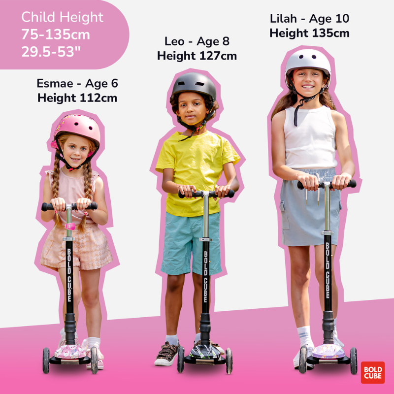 BOLDCUBE Kids Kitty Love Big 3 Wheel Scooter 5+ years