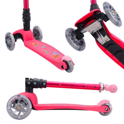 BOLDCUBE Kids Mermaid Teeny Fold 3 Wheel Scooter 2-8 years