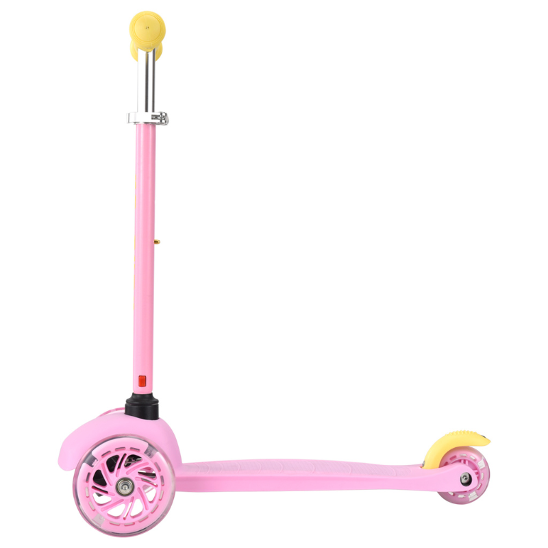 BOLDCUBE Kids Pink & Yellow Teeny 3 Wheel Scooter 2-5 years