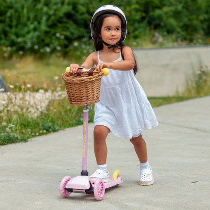 BOLDCUBE Kids Pink & Yellow Teeny 3 Wheel Scooter 2-5 years