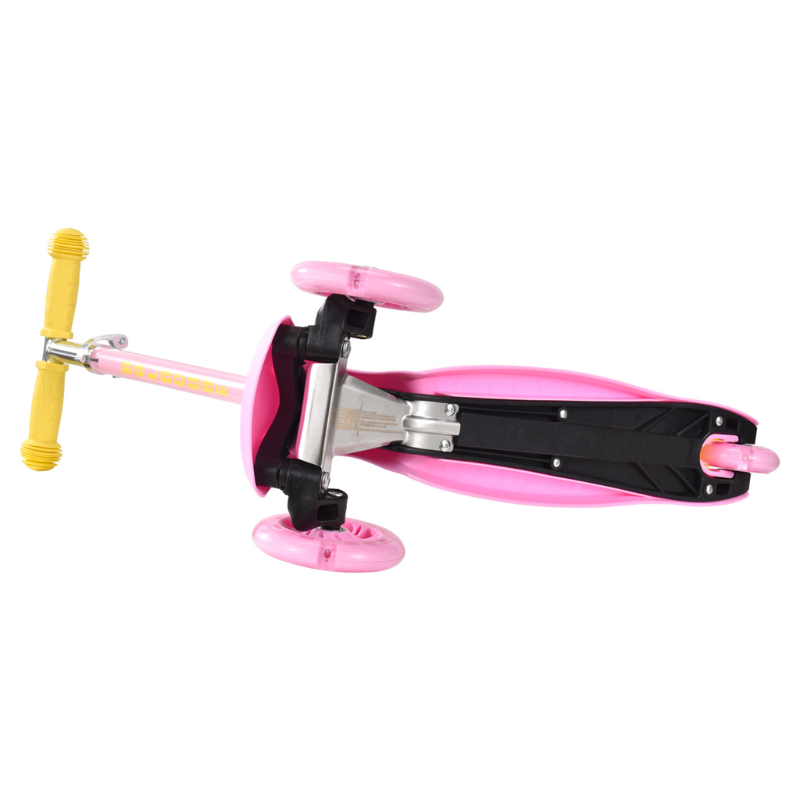 BOLDCUBE Kids Pink & Yellow Teeny 3 Wheel Scooter 2-5 years