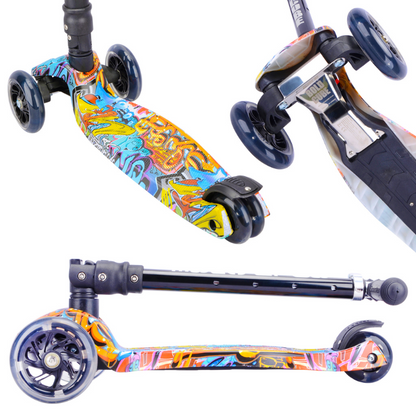 BOLDCUBE Kids Street Graffiti Big 3 Wheel Scooter 5+ years