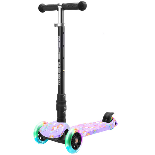 BOLDCUBE Kids Unicorn Land Big 3 Wheel Scooter 5+ years