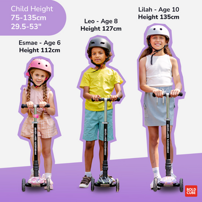 BOLDCUBE Kids Unicorn Land Big 3 Wheel Scooter 5+ years