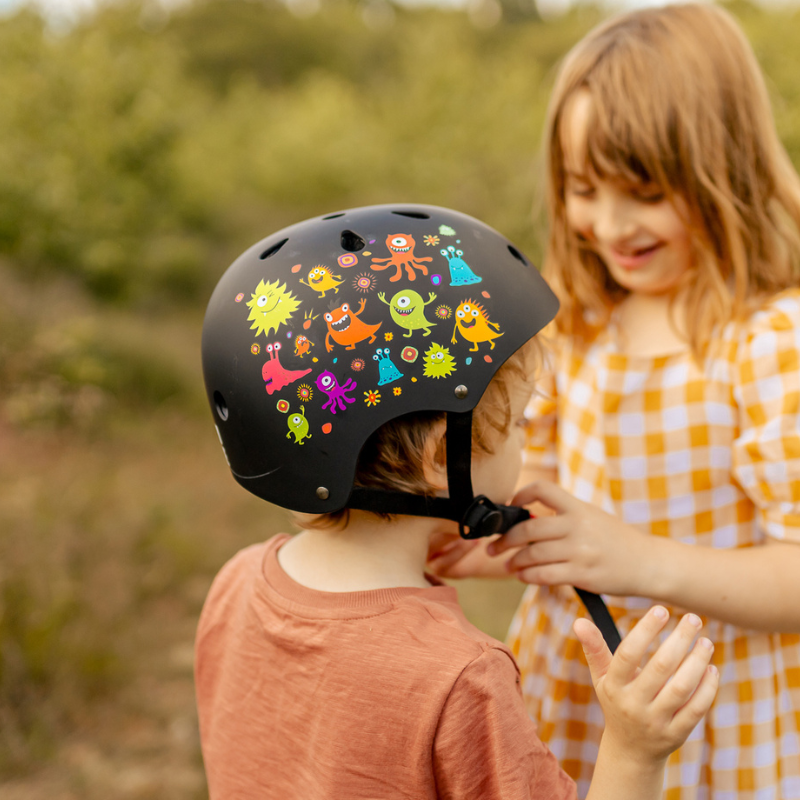 BOLDCUBE Monster Party Black Kids Helmet