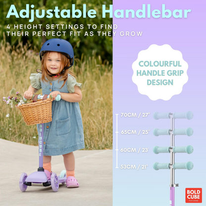BOLDCUBE Kids Lilac Teeny 3 Wheel Scooter 2-5 years