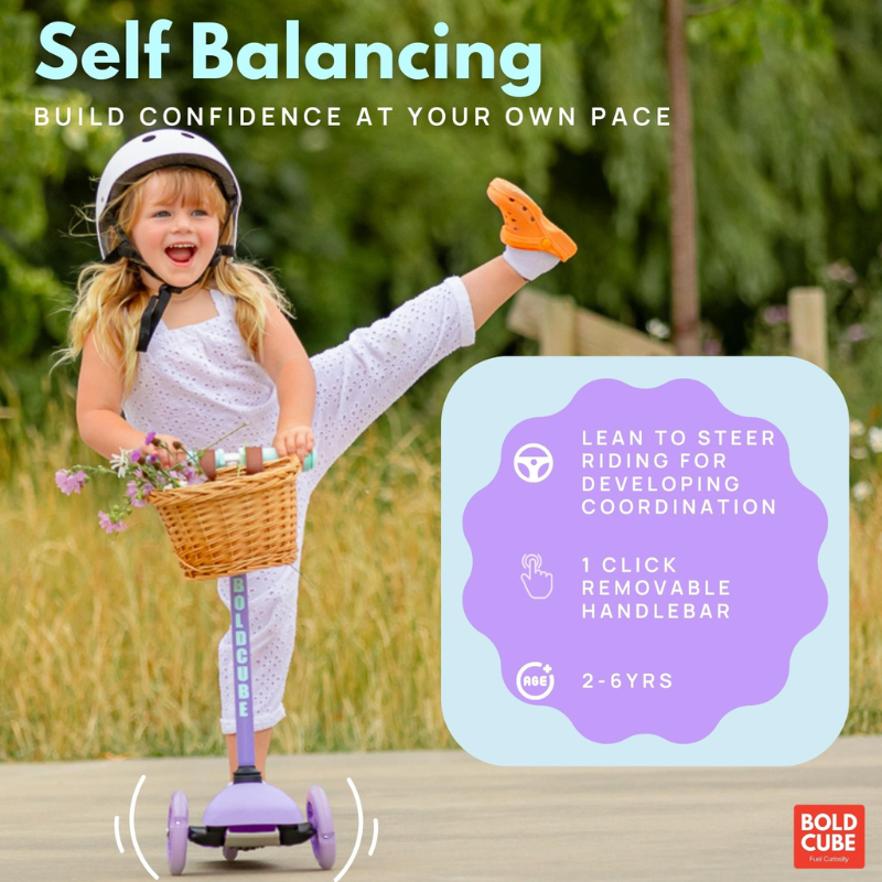 BOLDCUBE Kids Lilac Teeny 3 Wheel Scooter 2-5 years
