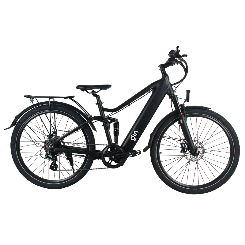 GIN X 500W: Electric Hybrid Bike Crossbar Black