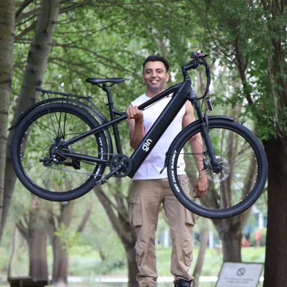 GIN X 500W: Electric Hybrid Bike Crossbar Black