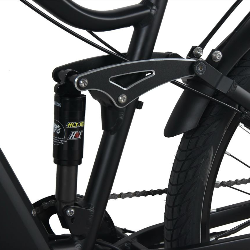 GIN X 250W: Electric Hybrid Bike Crossbar Black- Full Suspension