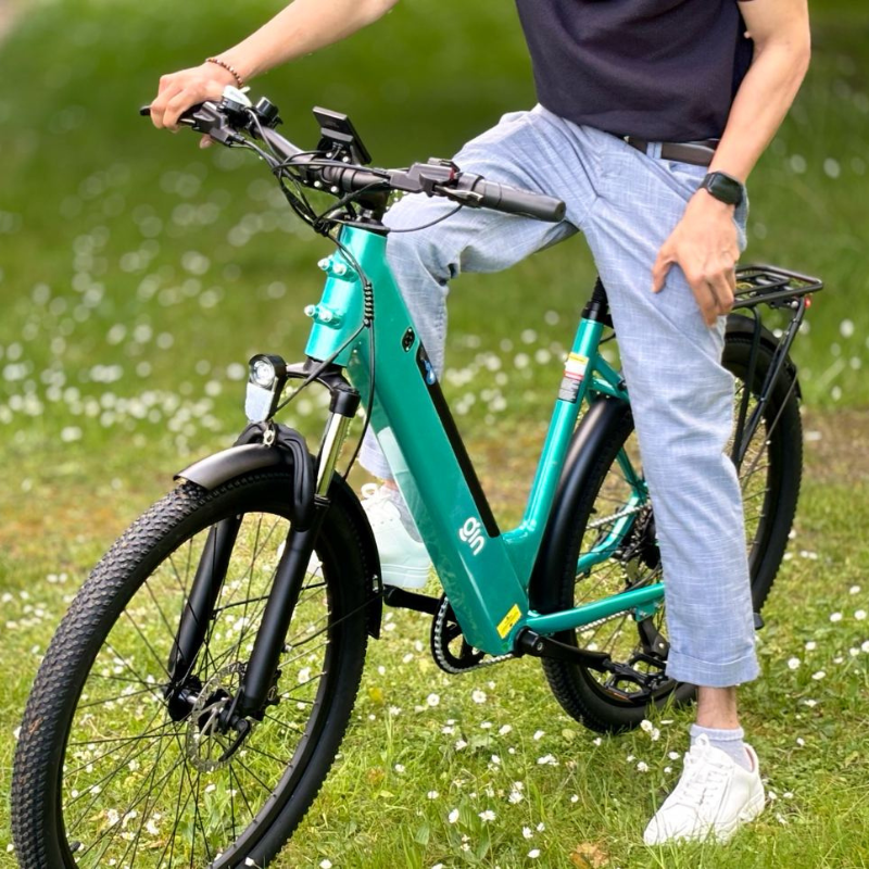 GIN X 250W: Electric Hybrid Bike Step Through Turquoise