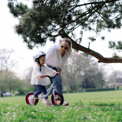 Girls’ 10-Inch Gloss White Balance Bike | Kids’ First Bike Ages 3–5