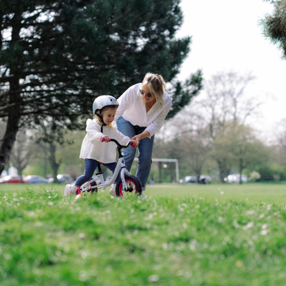 Girls’ 10-Inch Gloss White Balance Bike | Kids’ First Bike Ages 3–5