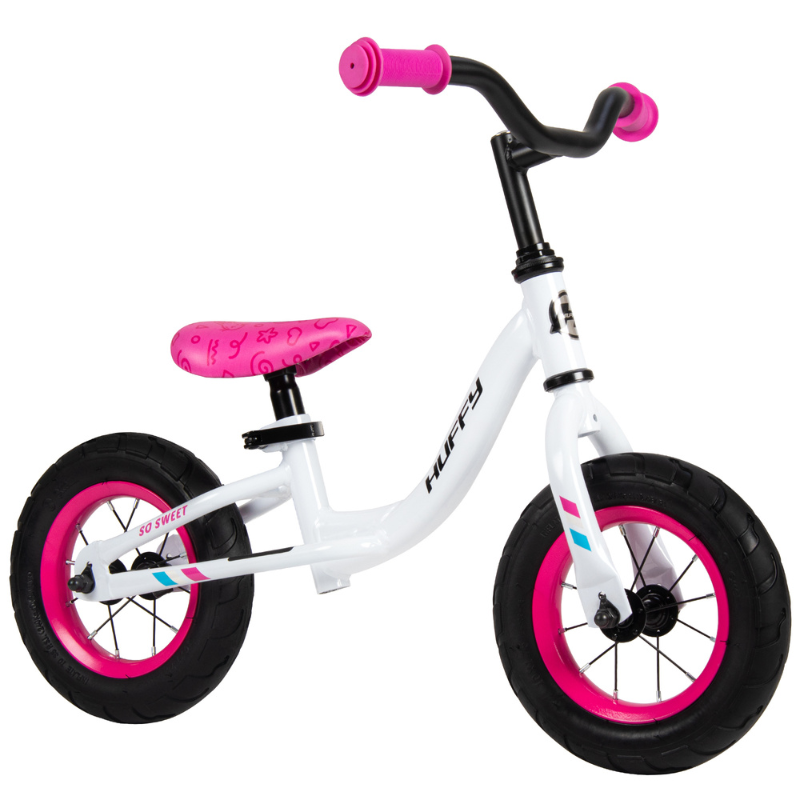 Girls’ 10-Inch Gloss White Balance Bike | Kids’ First Bike Ages 3–5