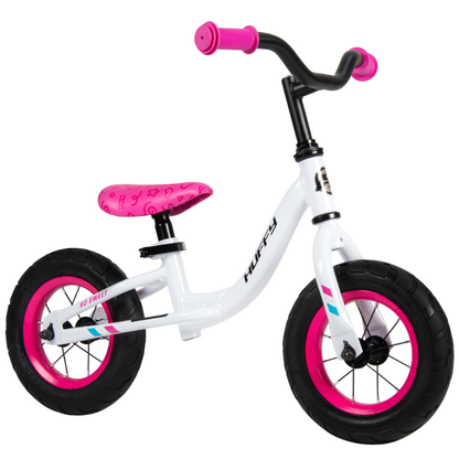Girls’ 10-Inch Gloss White Balance Bike | Kids’ First Bike Ages 3–5