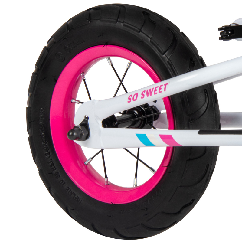 Girls’ 10-Inch Gloss White Balance Bike | Kids’ First Bike Ages 3–5