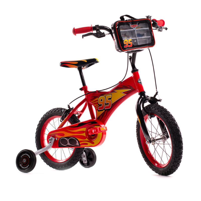 HUFFY Disney Cars 14" Kids Bike 4-6 years Red + Stabilisers