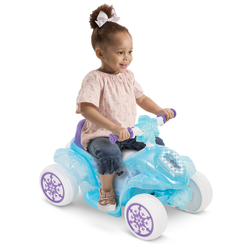 HUFFY Disney Frozen 6V Battery-Powered Ride-On Bubble Quad 1.5-3 yrs Blue