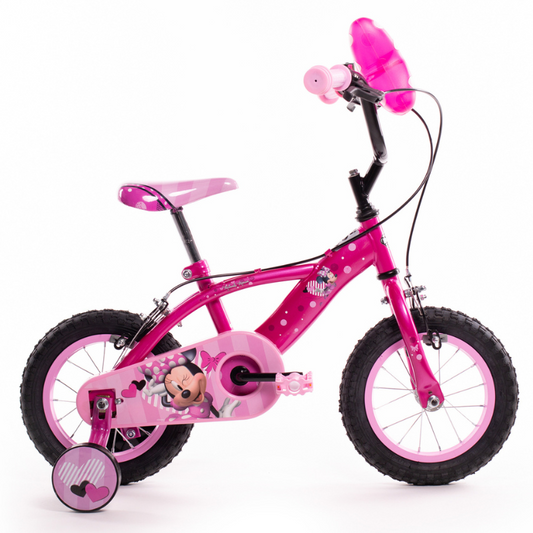 HUFFY Disney Minnie Mouse Kids Bike 12" Pink 3-5 Years + Stabilisers