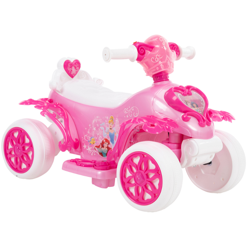 HUFFY Disney Princess 6V Battery-Powered Ride-On Bubble Quad 1.5-3 yrs Pink