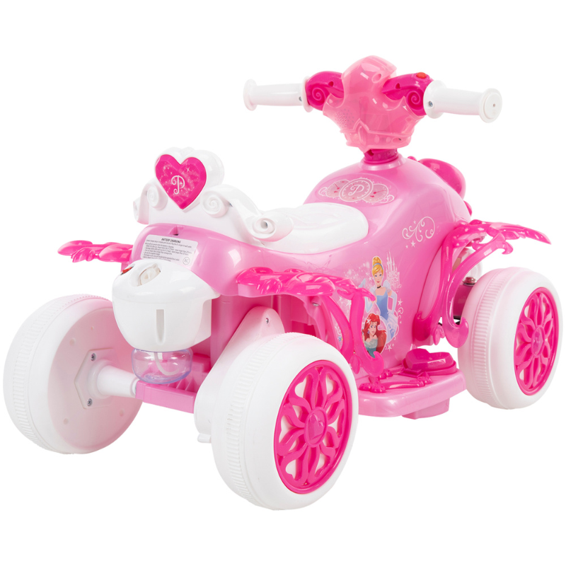 HUFFY Disney Princess 6V Battery-Powered Ride-On Bubble Quad 1.5-3 yrs Pink