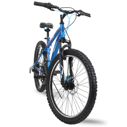 HUFFY Extent Kids Mountain Bike 24" Wheel, 8-11 Years, 18 Speed - Cobalt Blue