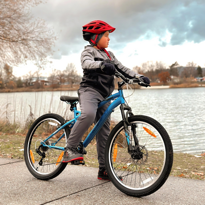 HUFFY Extent Kids Mountain Bike 24" Wheel, 8-11 Years, 18 Speed - Cobalt Blue