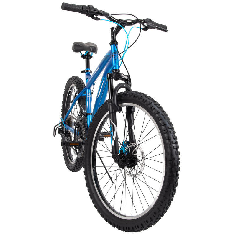 HUFFY Extent Kids Mountain Bike 24" Wheel, 8-11 Years, 18 Speed - Cobalt Blue