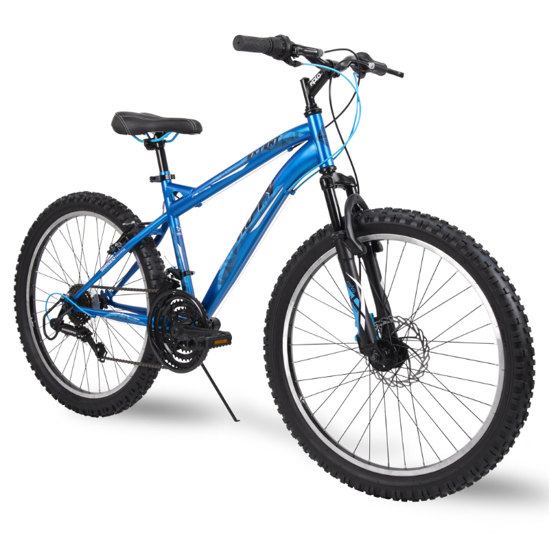 HUFFY Extent Kids Mountain Bike 24" Wheel, 8-11 Years, 18 Speed - Cobalt Blue