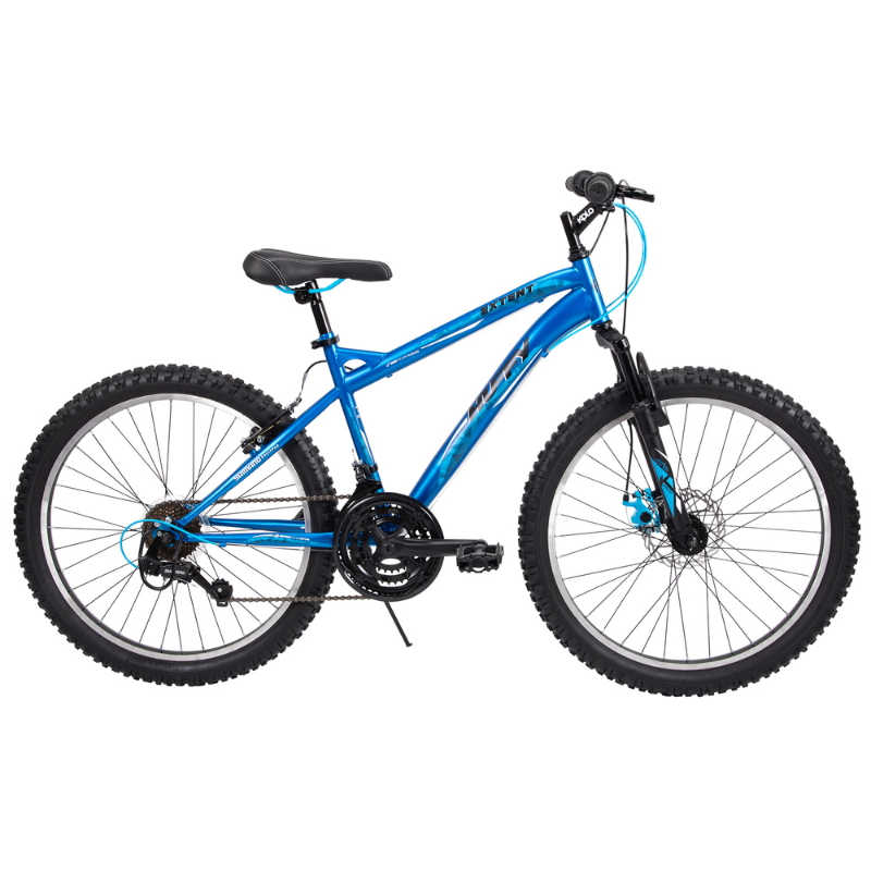 HUFFY Extent Kids Mountain Bike 24" Wheel, 8-11 Years, 18 Speed - Cobalt Blue