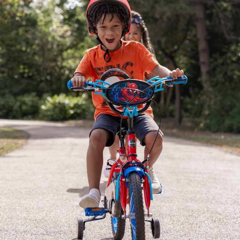 HUFFY Marvel Spider-Man 16" Bike 5-7 years Red + Stabilisers