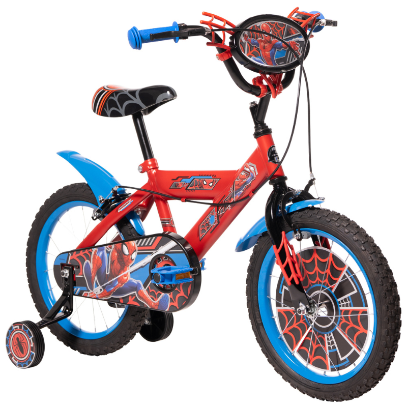 HUFFY Marvel Spider Man 16 Bike 5 7 yrs Red Stabilisers Power to Pedal