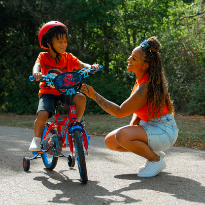 HUFFY Marvel Spider-Man 16" Bike 5-7 years Red + Stabilisers