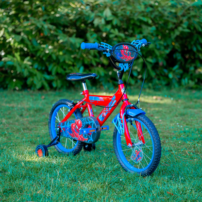 HUFFY Marvel Spider-Man 16" Bike 5-7 years Red + Stabilisers