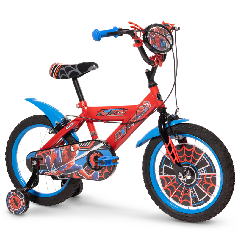 HUFFY Marvel Spider-Man 16" Bike 5-7 years Red + Stabilisers