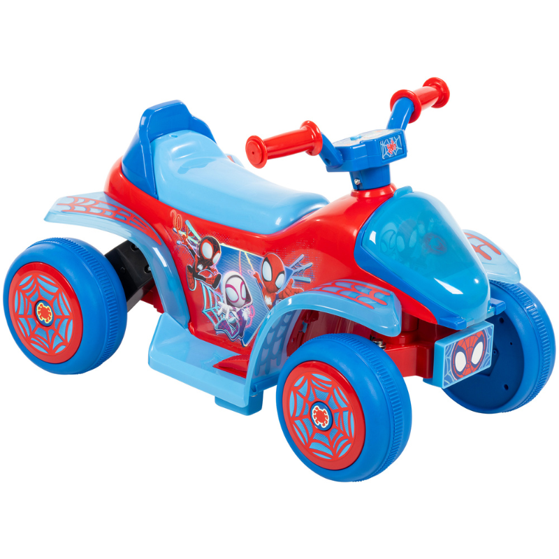 HUFFY Spiderman 6V Battery-Powered Ride-On Quad 1.5-3 yrs Red