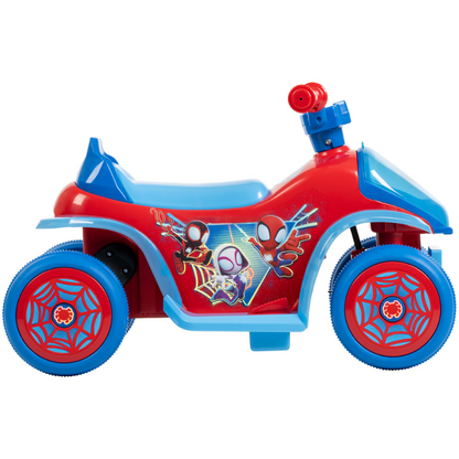 HUFFY Spiderman 6V Battery-Powered Ride-On Quad 1.5-3 yrs Red