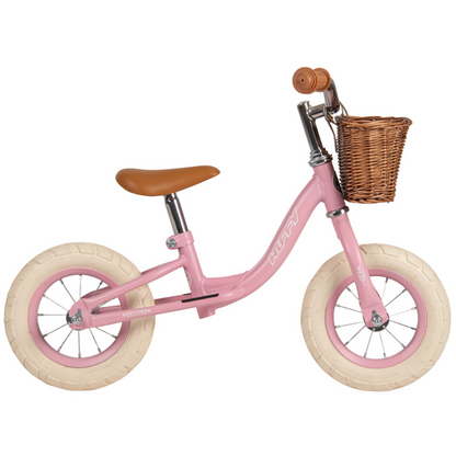 HUFFY Vintage 10-inch Balance Bike for Kids 2-4 years Dusted Pink