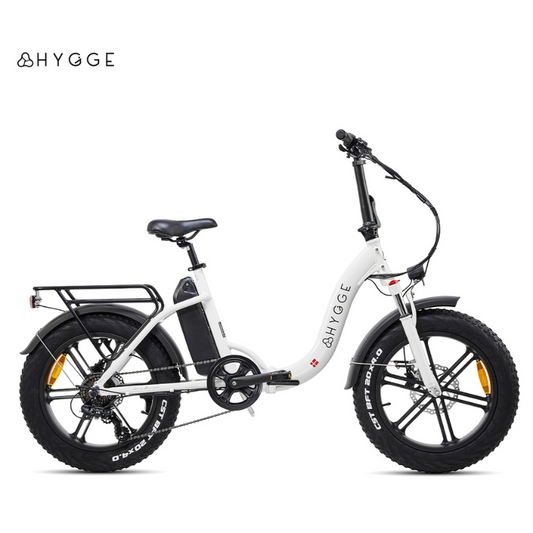 HYGEE Vester Step All Terrain Foldable Electric Bike Heron White