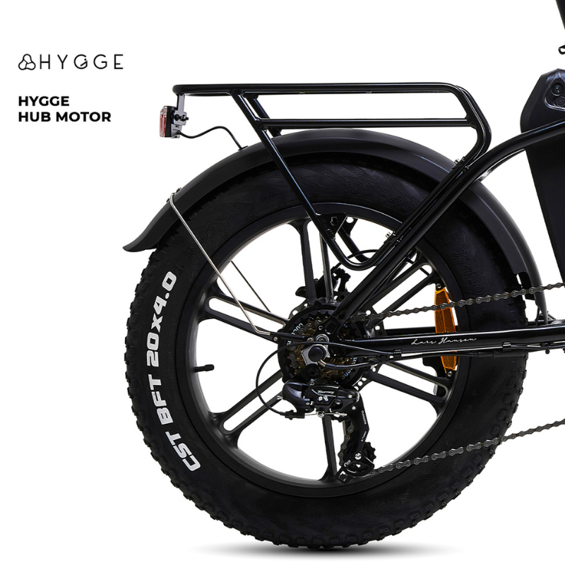 HYGEE Vester Step All Terrain Foldable Electric Bike Onyx Black