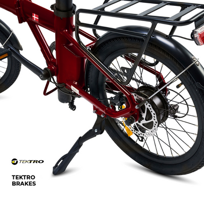 HYGEE Virum Lightweight Foldable Sangria Red Electric Bike