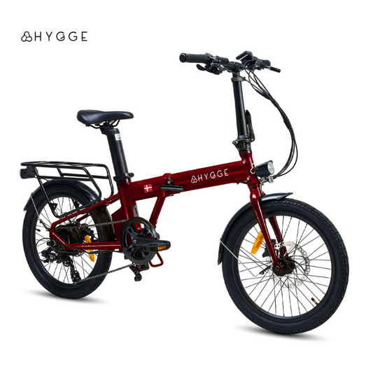 HYGEE Virum Lightweight Foldable Sangria Red Electric Bike