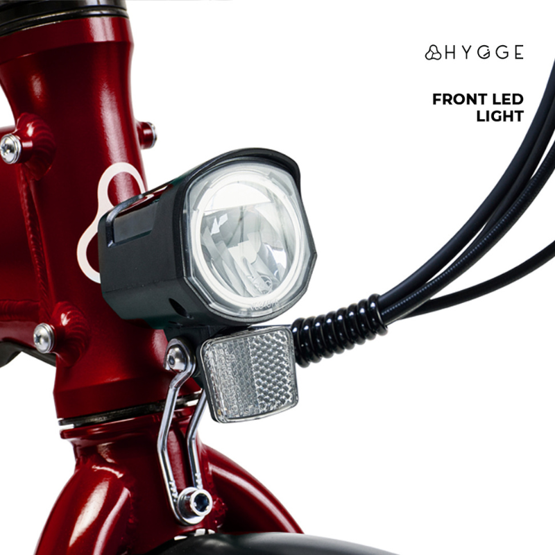 HYGEE Virum Lightweight Foldable Sangria Red Electric Bike