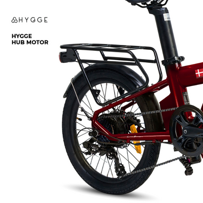 HYGEE Virum Lightweight Foldable Sangria Red Electric Bike