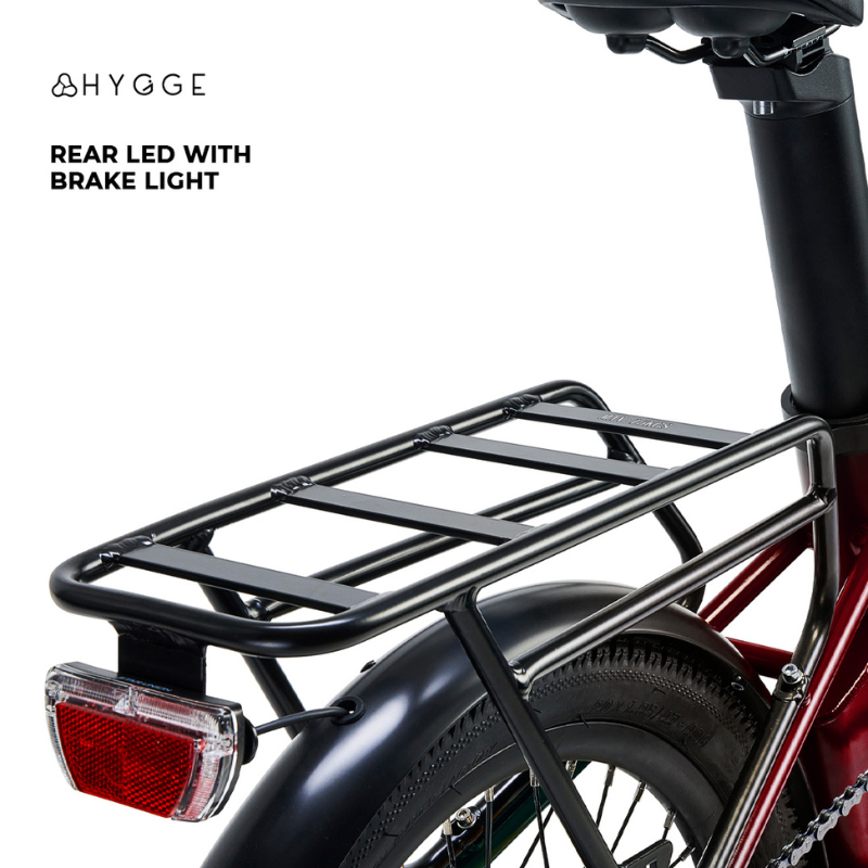 HYGEE Virum Lightweight Foldable Sangria Red Electric Bike